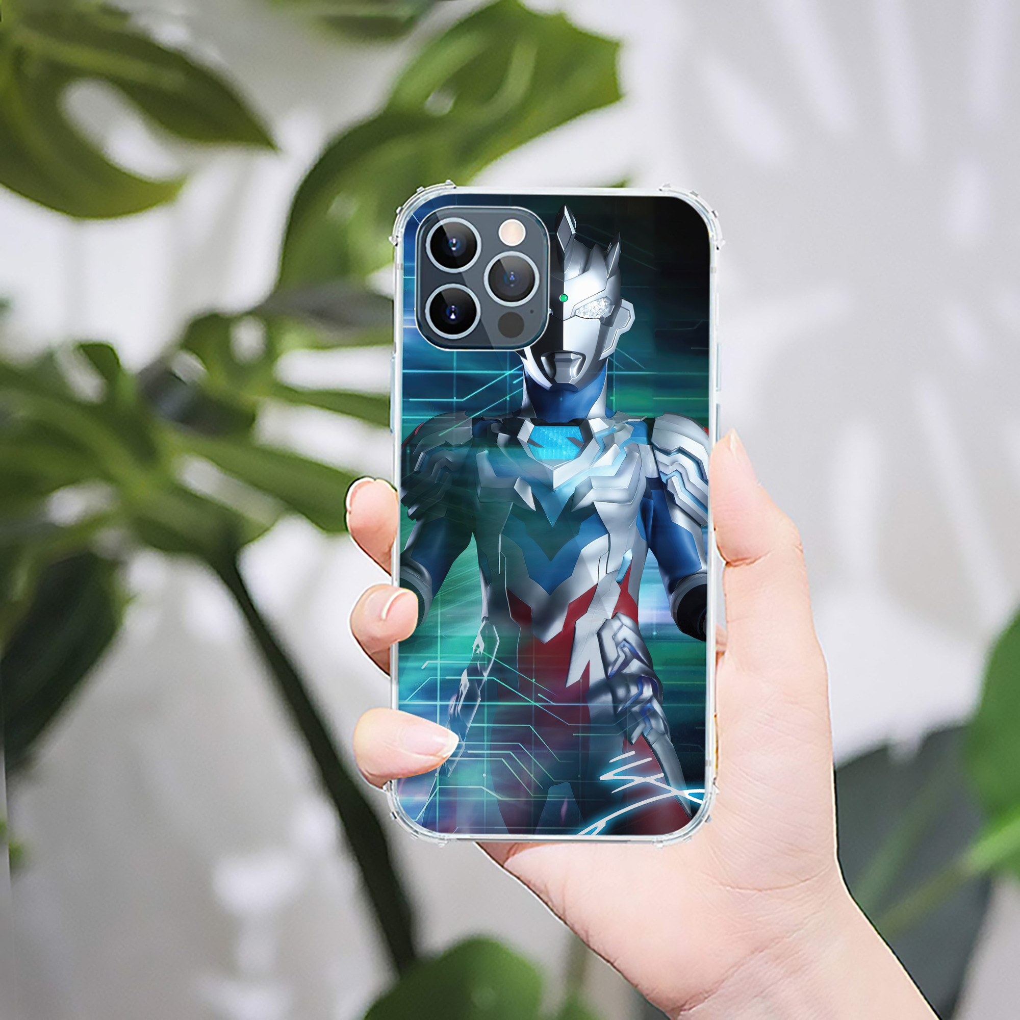 （画像用） ウルトラマン Ultraman 【iPhone 12シリーズ対応】透明スマホケース（クリアソフトケース）